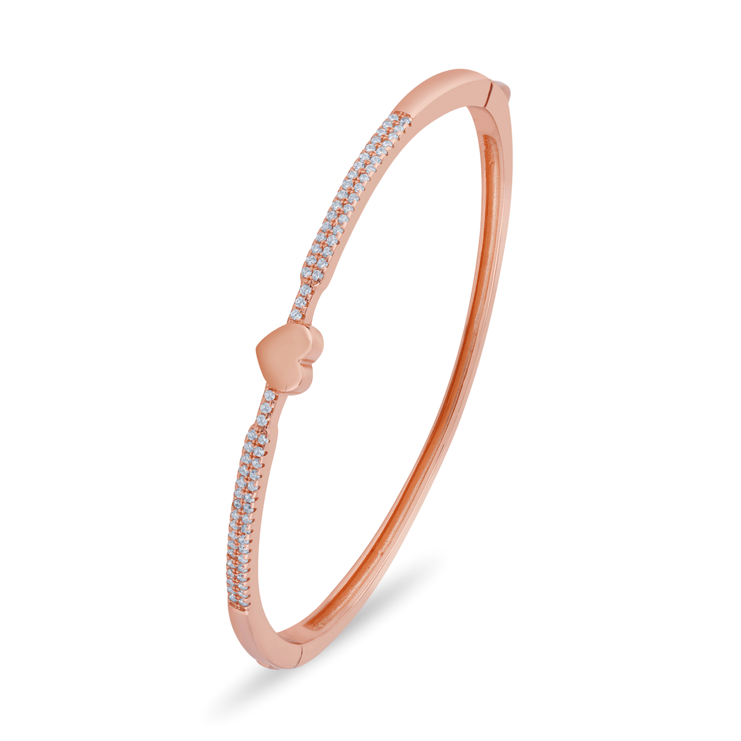 Cubic Zirconia Studded Heart Kada