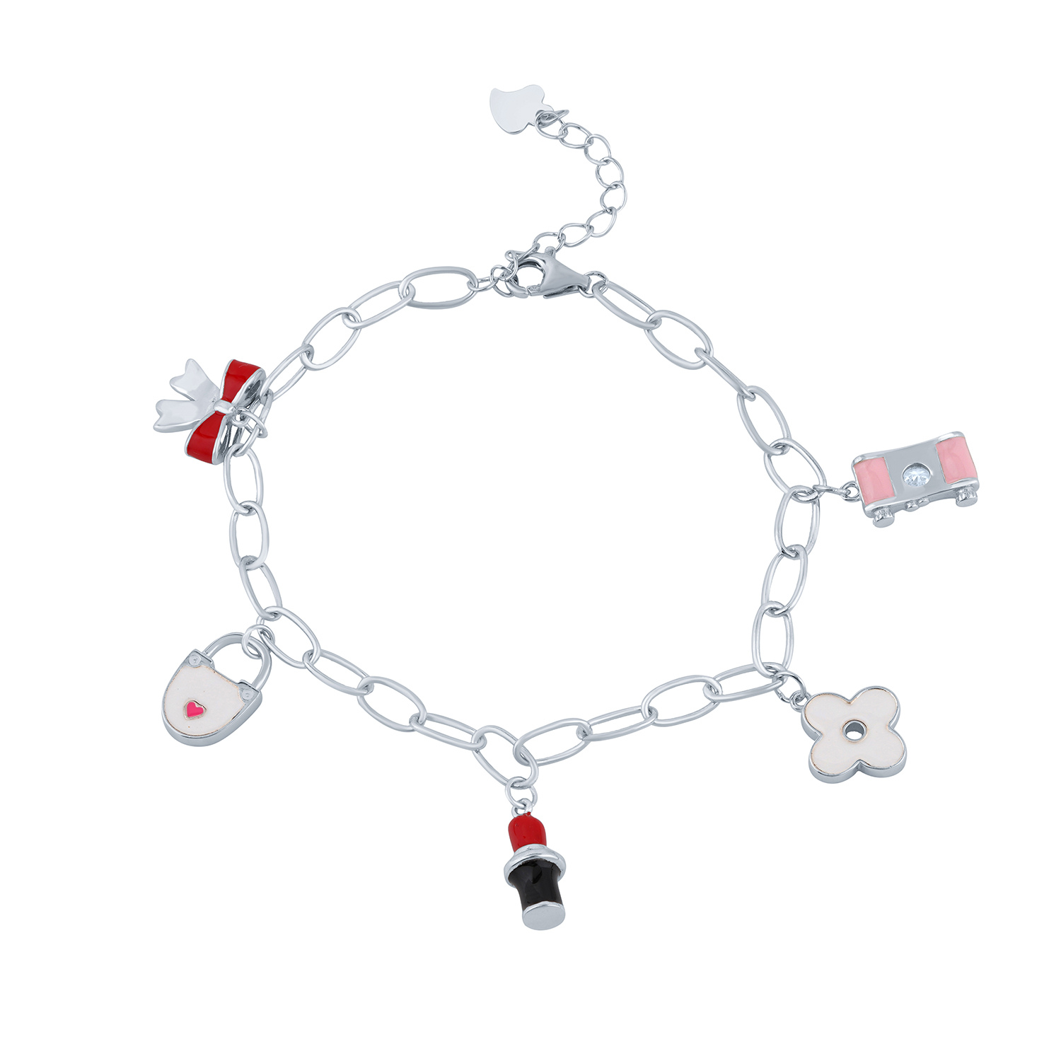 Charm Bracelet Pink & White