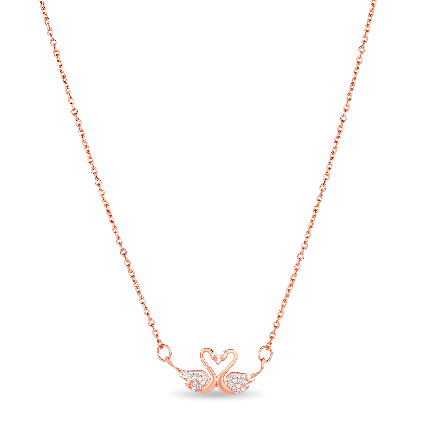 Dual Swan-Shaped Pendant Chain