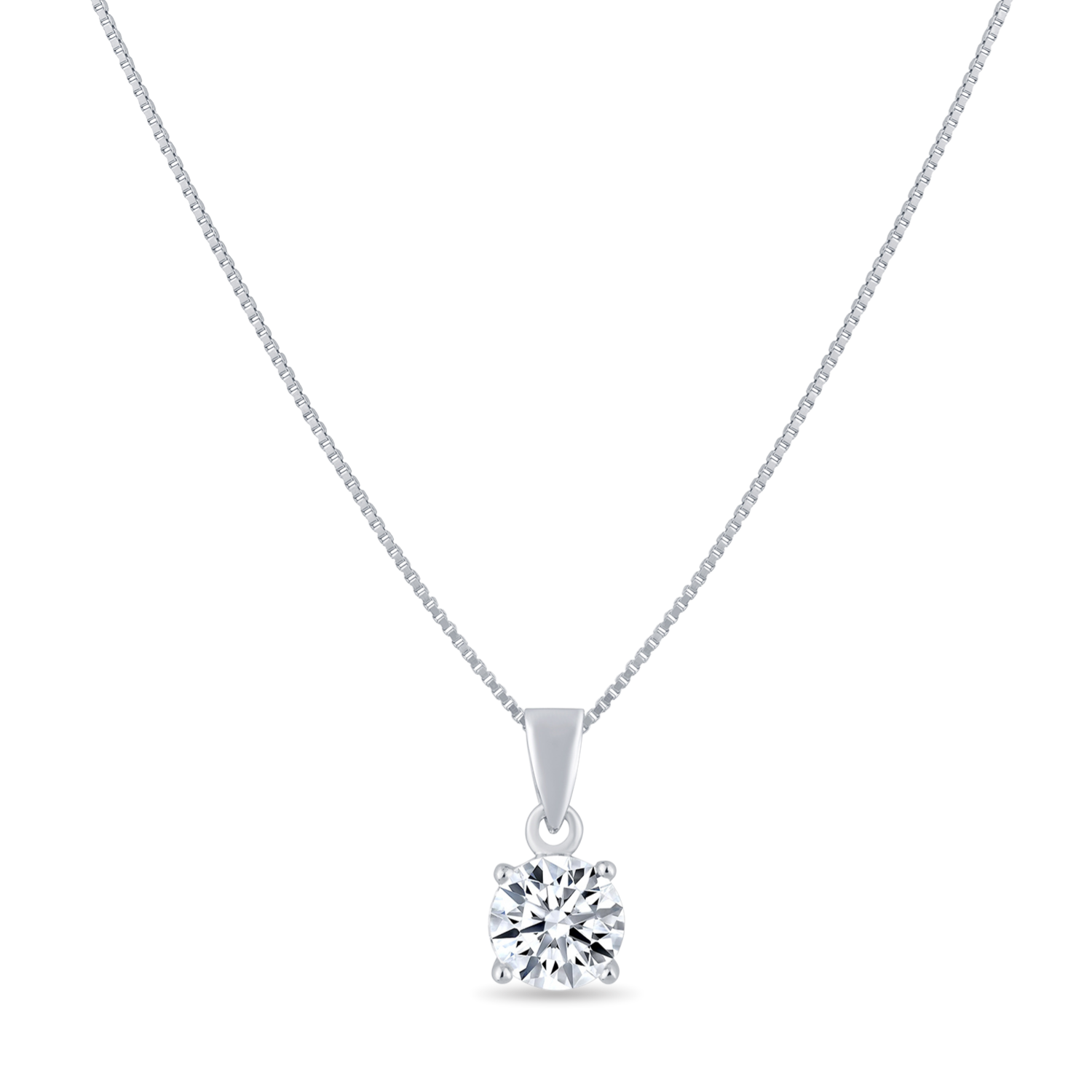 White Cubic Zirconia Pendant