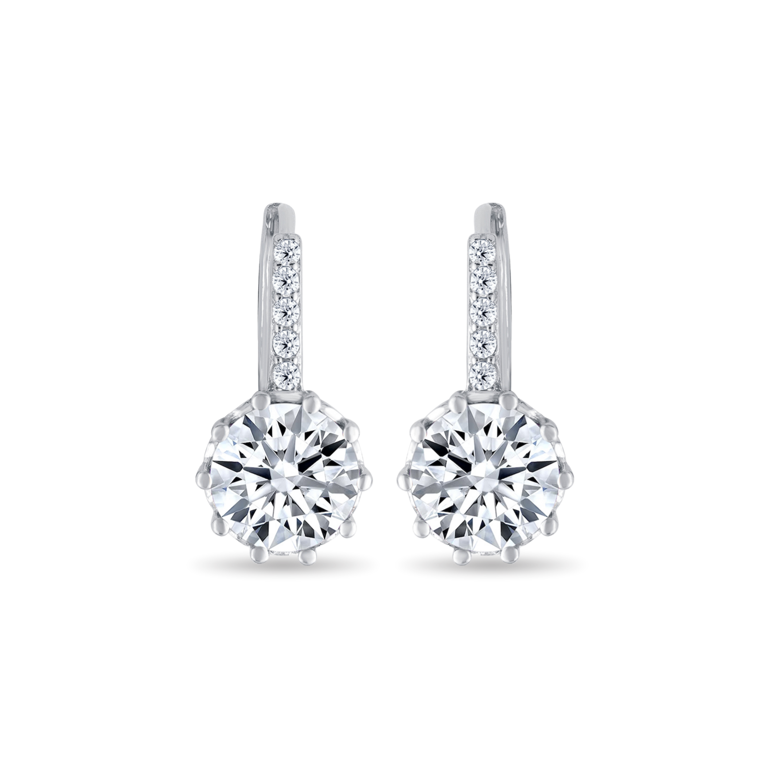 Bali Earring with White Cubic Zirconia
