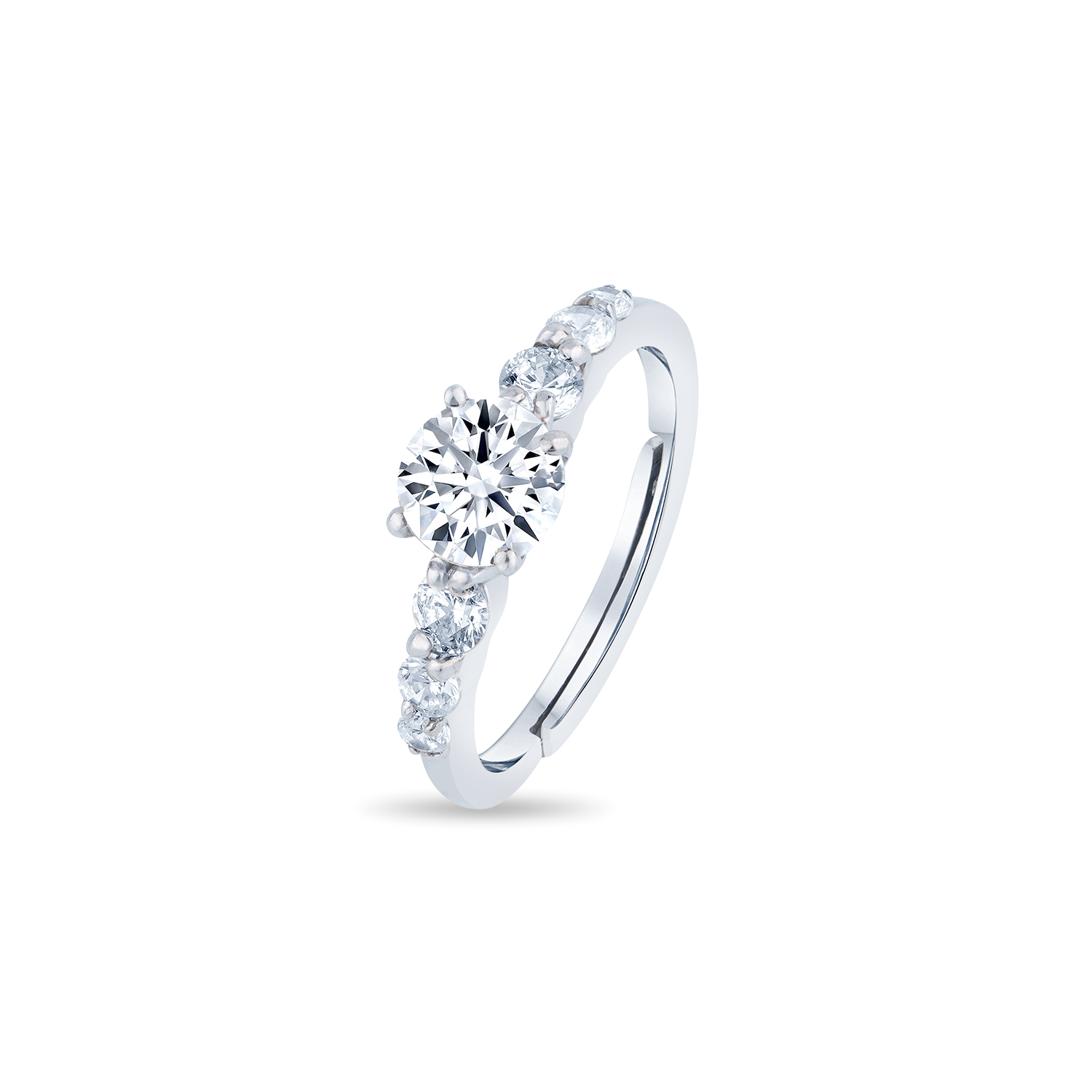 Shiny Solitare Finger Ring