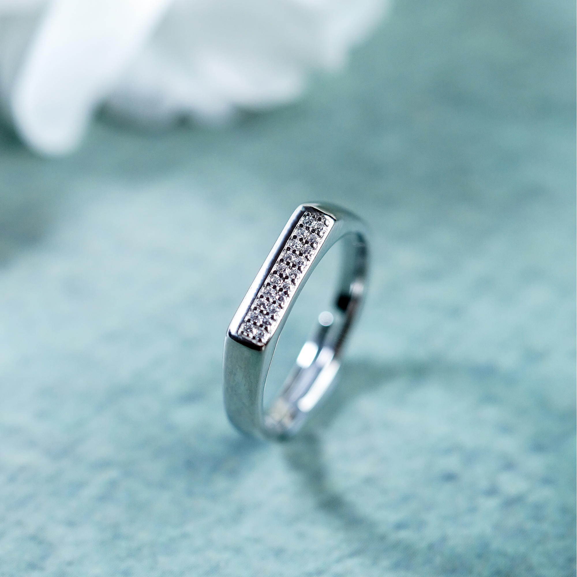 Majestic Square Sterling Silver Ring