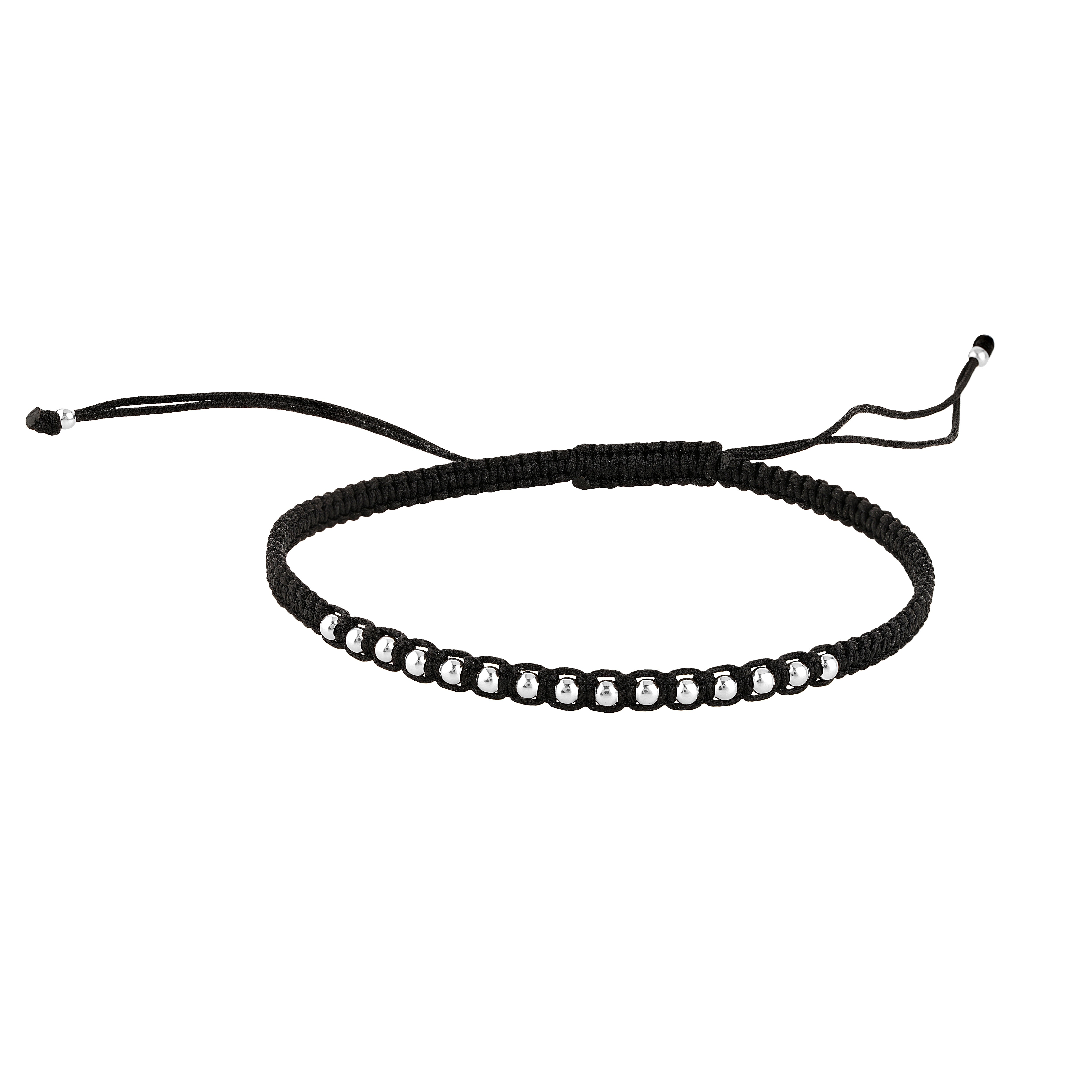 92.5 Sterling Pure Silver (Chandi) Thread Nazariya Payal Anklet With Silver Balls