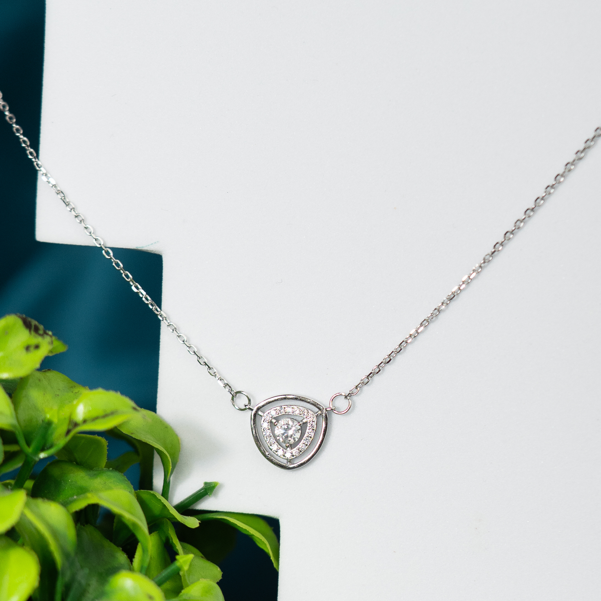 Sterling Silver Solitare Cubic Zirconia Pendant