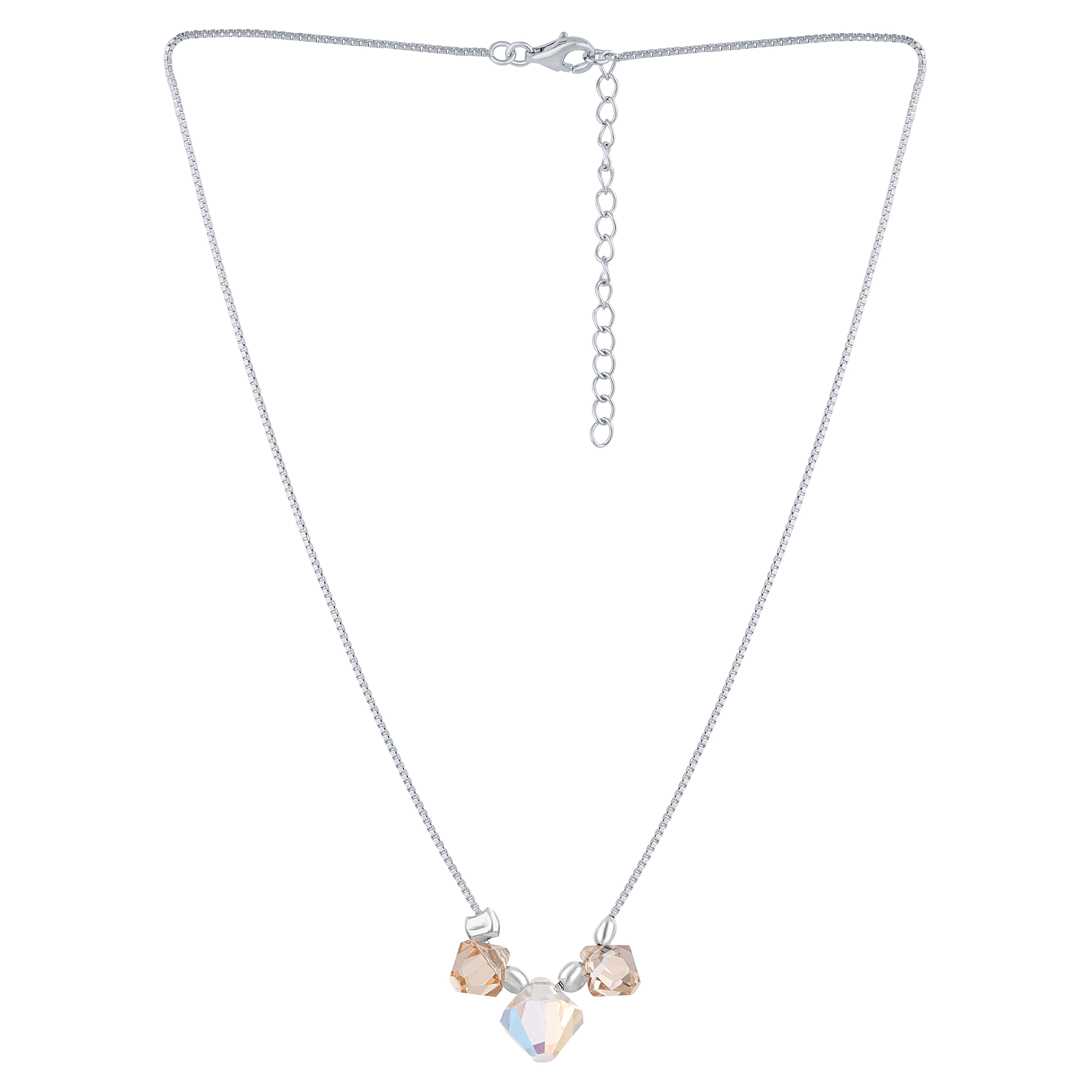 925 Sterling Silver Radiance Trio Crystal Pendant