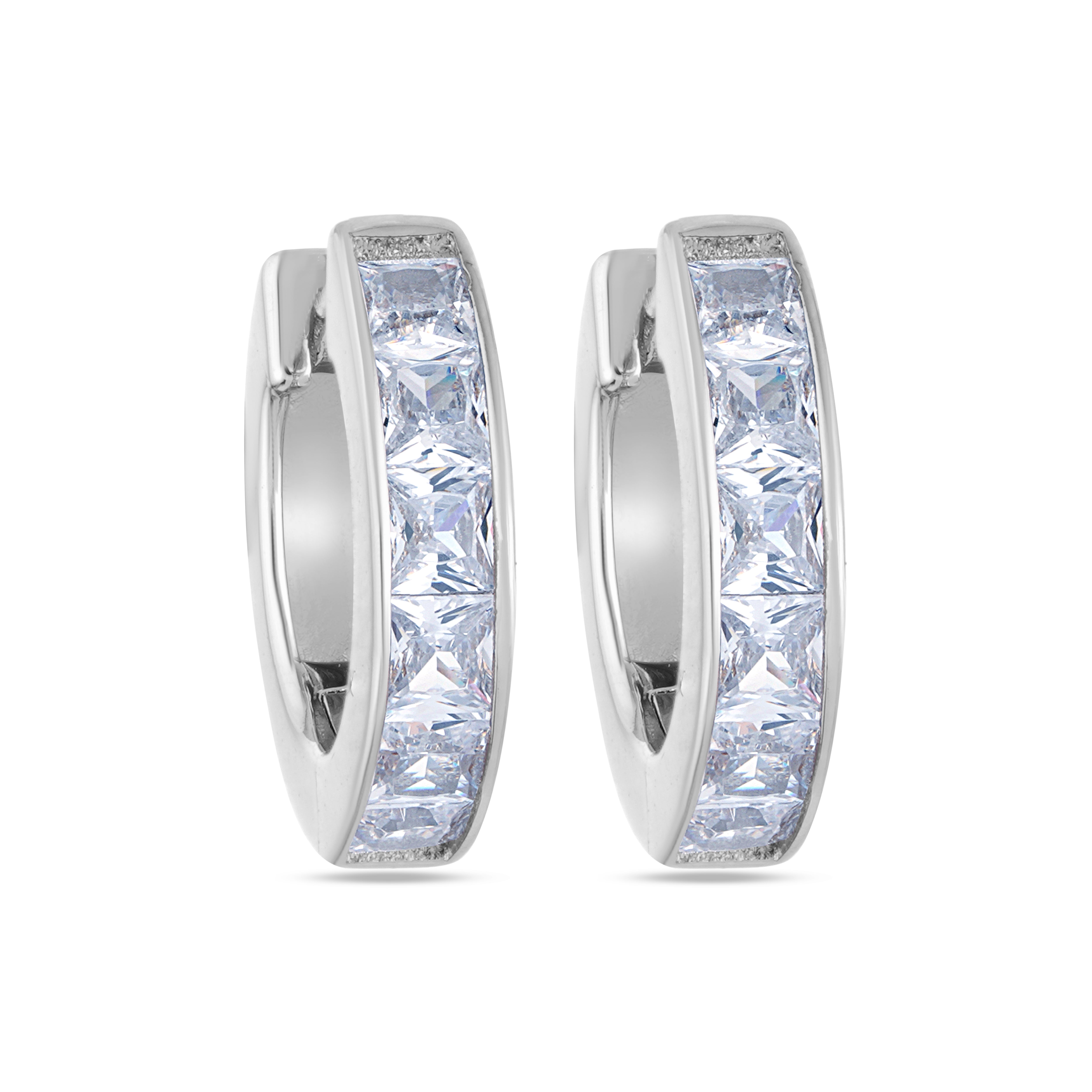 Delicate Spark Sterling Silver Hoop Earrings