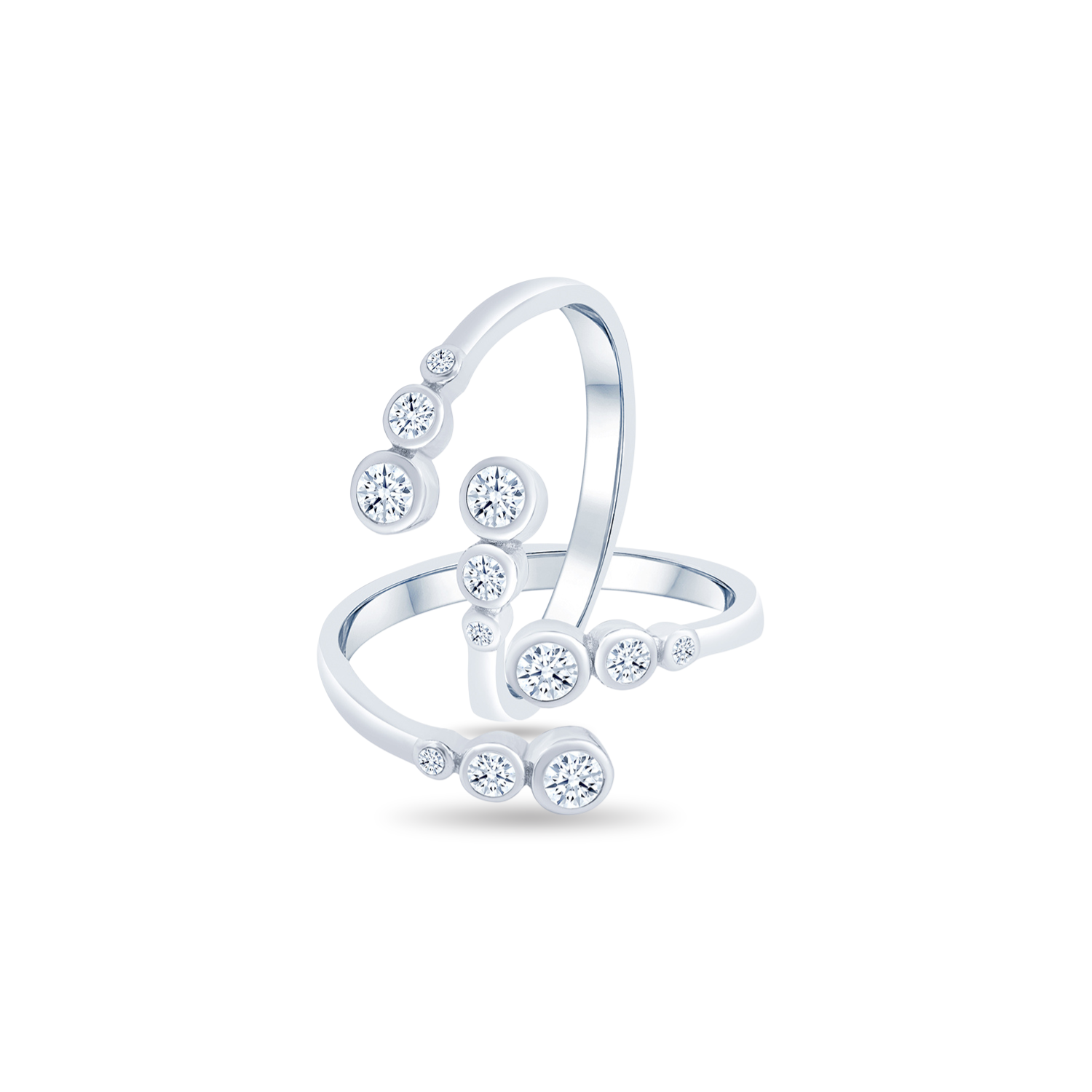 Sterling Silver Pair of Openable Top Toe Rings